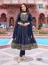 Shreya By Blue Hills Rayon Printed Embroidery Anarkali Kurti With Bottom Dupatta Wholesale Market In Surat